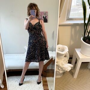 NWT MULTI COLOR SEQUIN DRESS BLACK SHEER INSERT ADJUSTABLE STRAPS LINED OPEN FIT